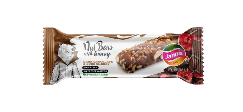 Soft Nut Bar with Honey Dark Chocolate & Sour Cherry