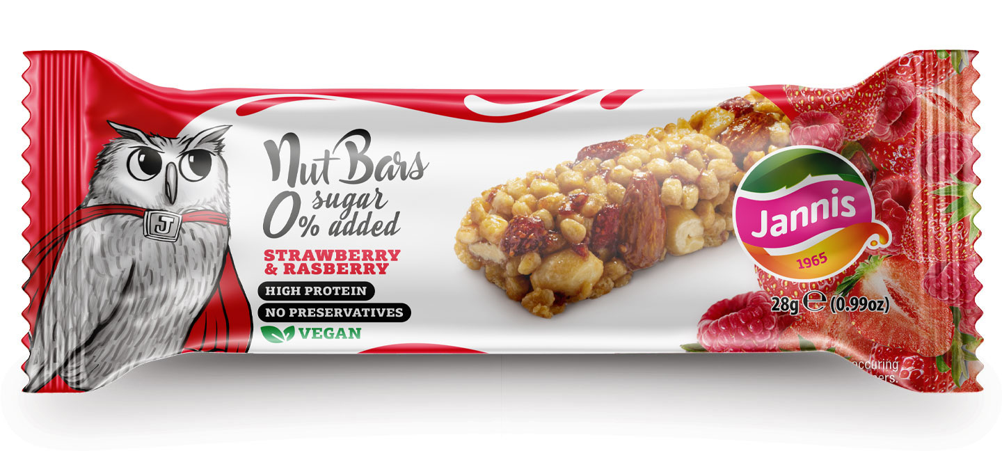High Protein Nut Bar Strawberry & Raspberry