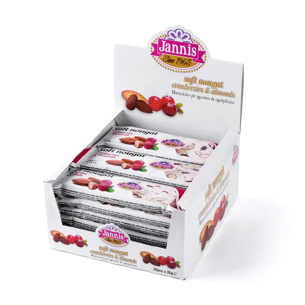 Soft Nougat with Cranberries & Almonds