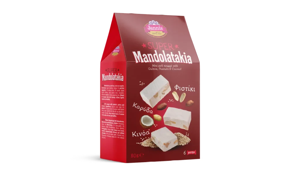 Mini soft nougat with Quinoa, Peanuts & Coconut