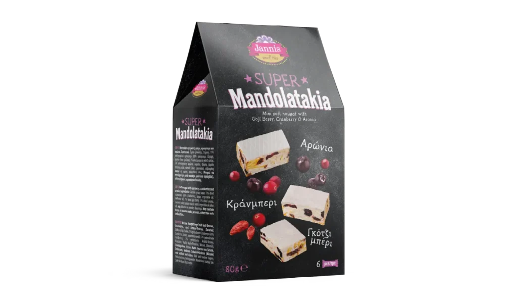 Mini soft nougat with Goji Berry, Cranberry & Aronia